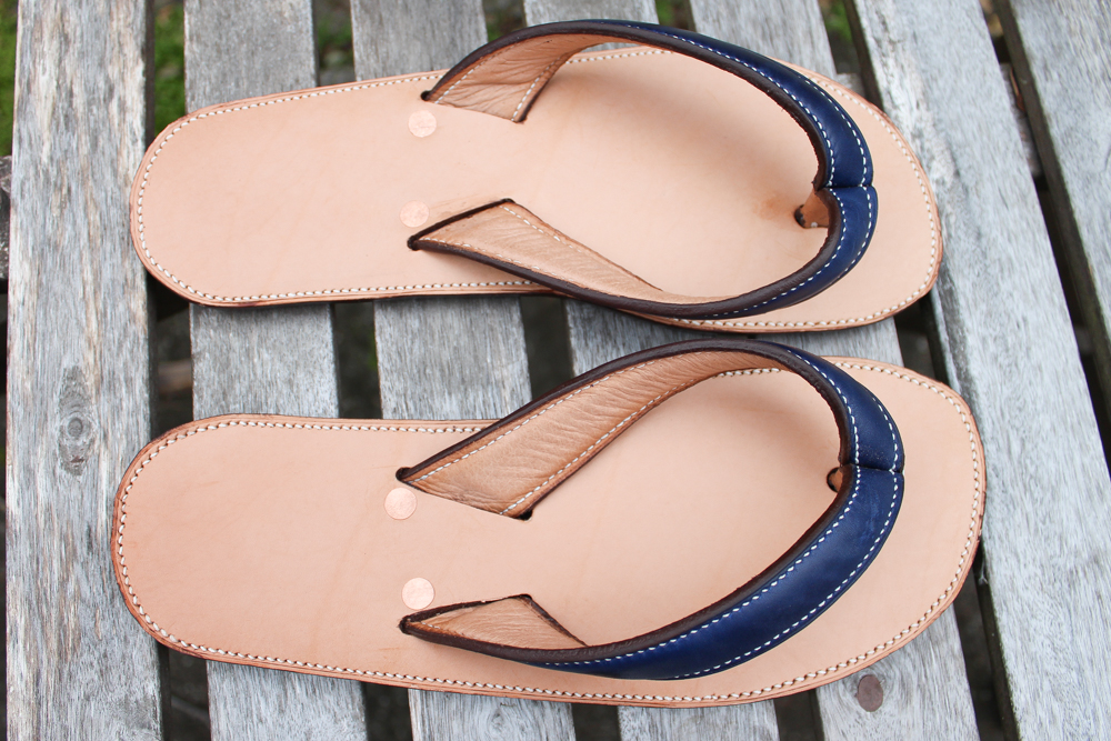leather sole flip flops